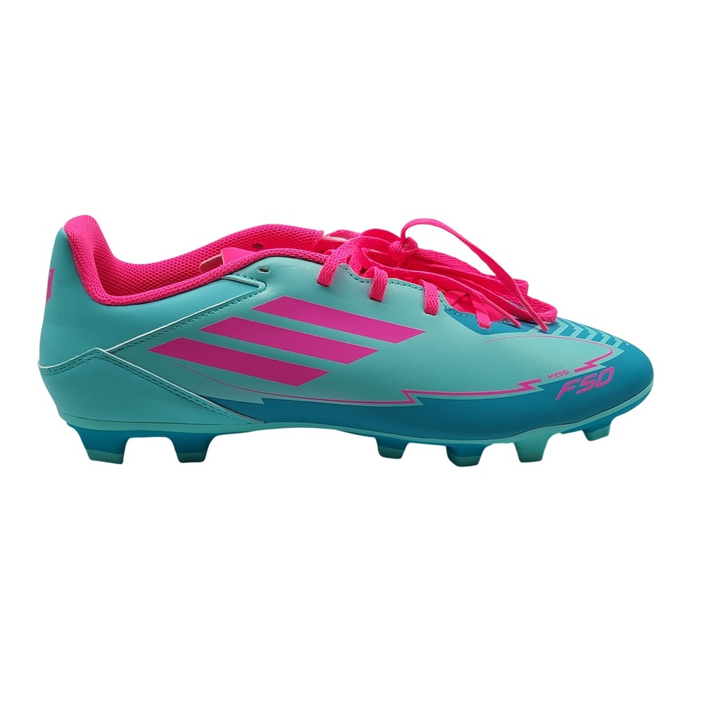 Adidas F50 Club Messi Firm FG/MG Mens‎ 10.5 Cyan Aqua Pink Soccer Cleats IH0929